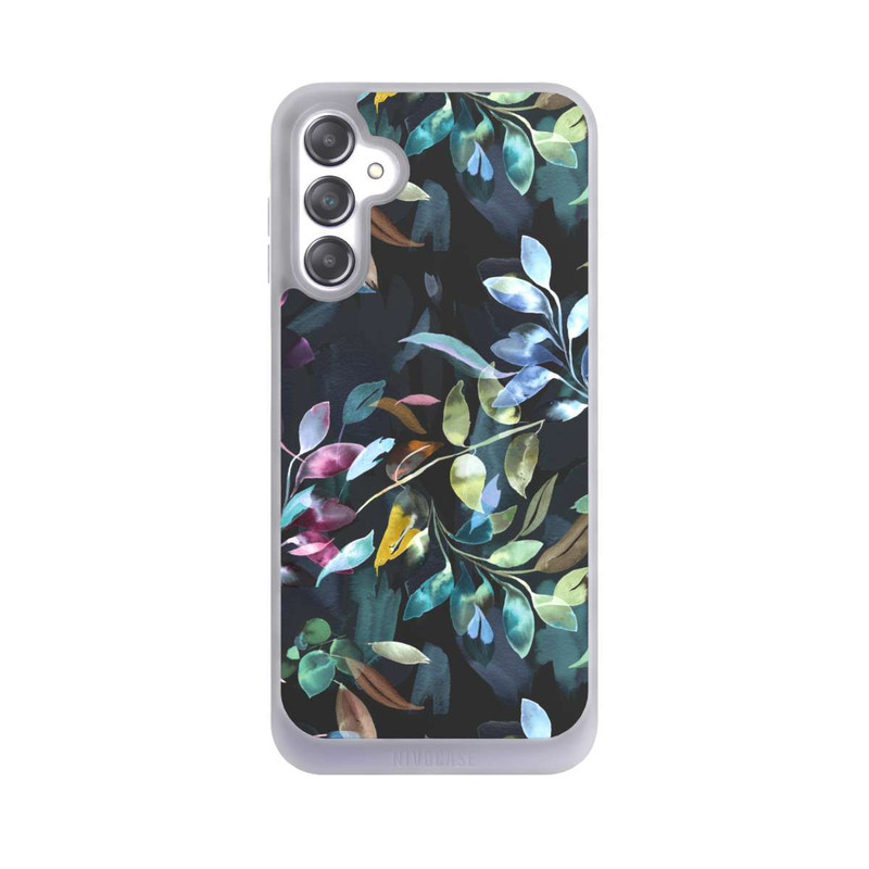 Galaxy A14 5G NIVOpure Mystische Aquarellblätter schwarz