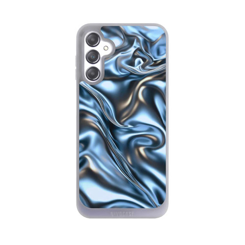 Samsung Galaxy A14 5G NIVOpure Glänzender Stoff Chrome Metallic Blau mit KI