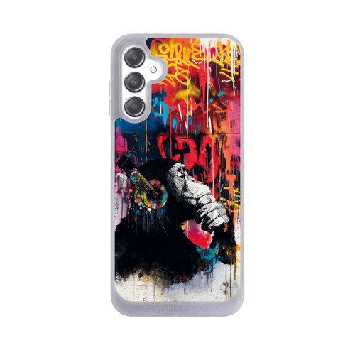 Samsung Galaxy A14 5G NIVOpure Affe Stereo Kopfhörer Graffiti Street Art Blau