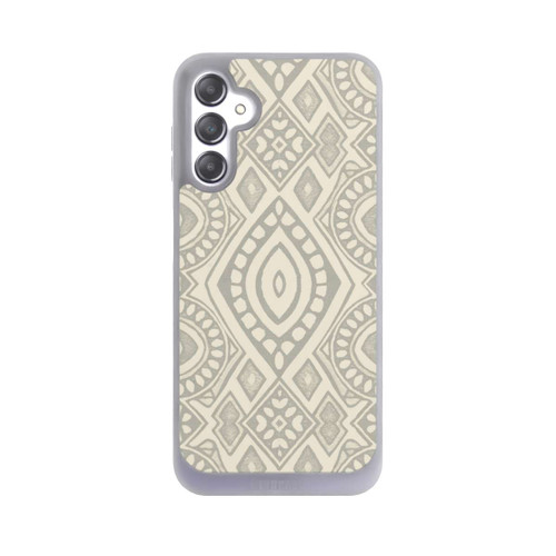 Samsung Galaxy A14 5G NIVOpure Boho Geometric Mosaic Pattern Neutral Grey and Beige