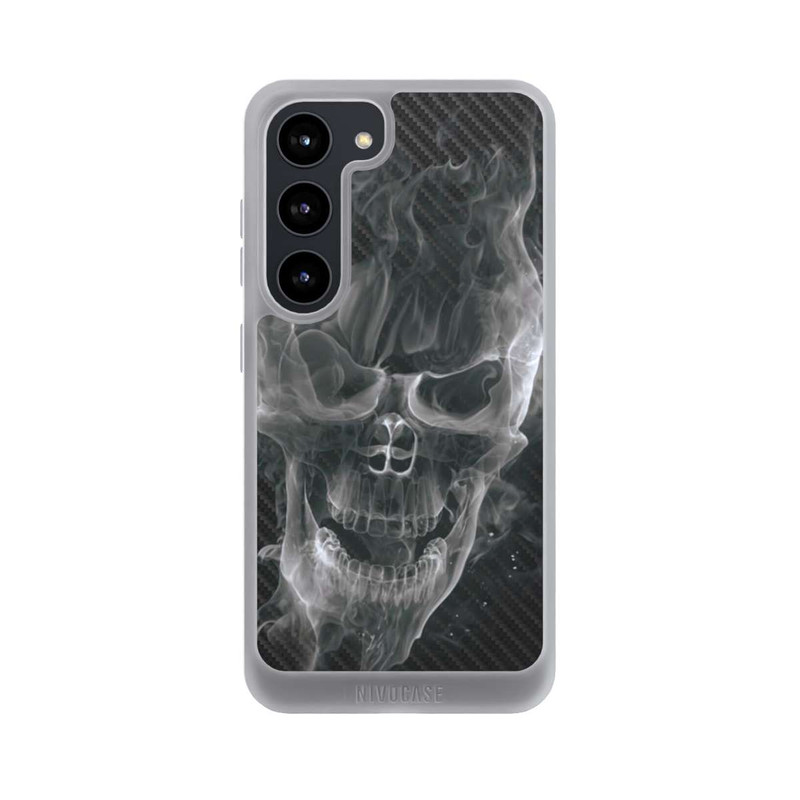 Galaxy S23 NIVOpure rauchender Totenkopf Carbon
