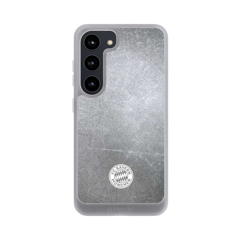 Samsung Galaxy S23 NIVOpure Classic FCB Logo Small - White on Metal Look