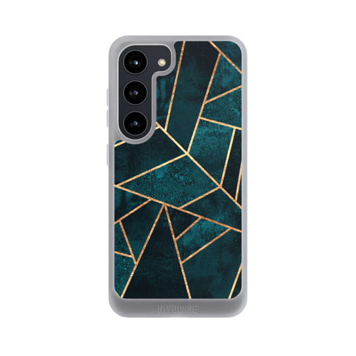 Samsung Galaxy S23 NIVOpure Tief Blaugrün Stein Gold Druck