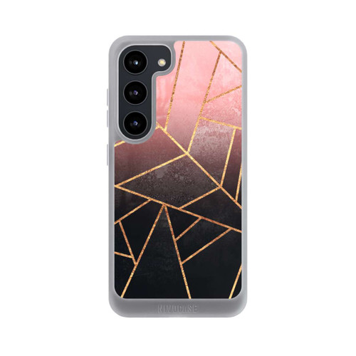 Samsung Galaxy S23 NIVOpure Pinker und Schwarzer Stein Gold Druck