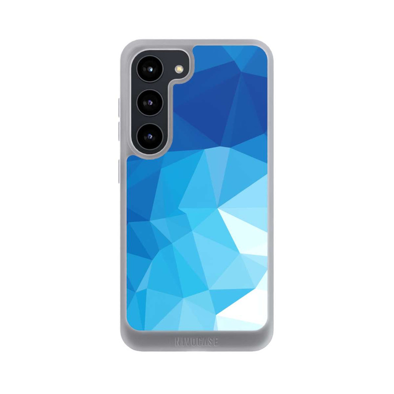 Galaxy S23 NIVOpure Mosaïque Polygonale Bleue