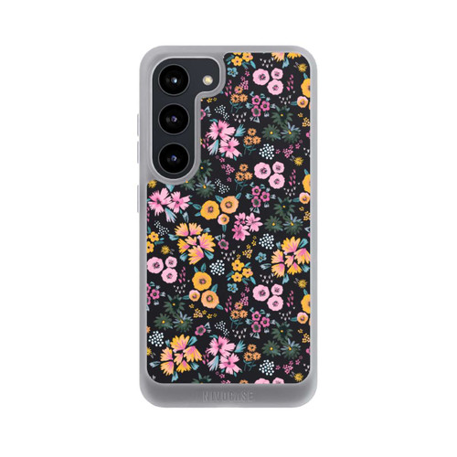 Samsung Galaxy S23 NIVOpure Kleine bunte Blumen Schwarz 2
