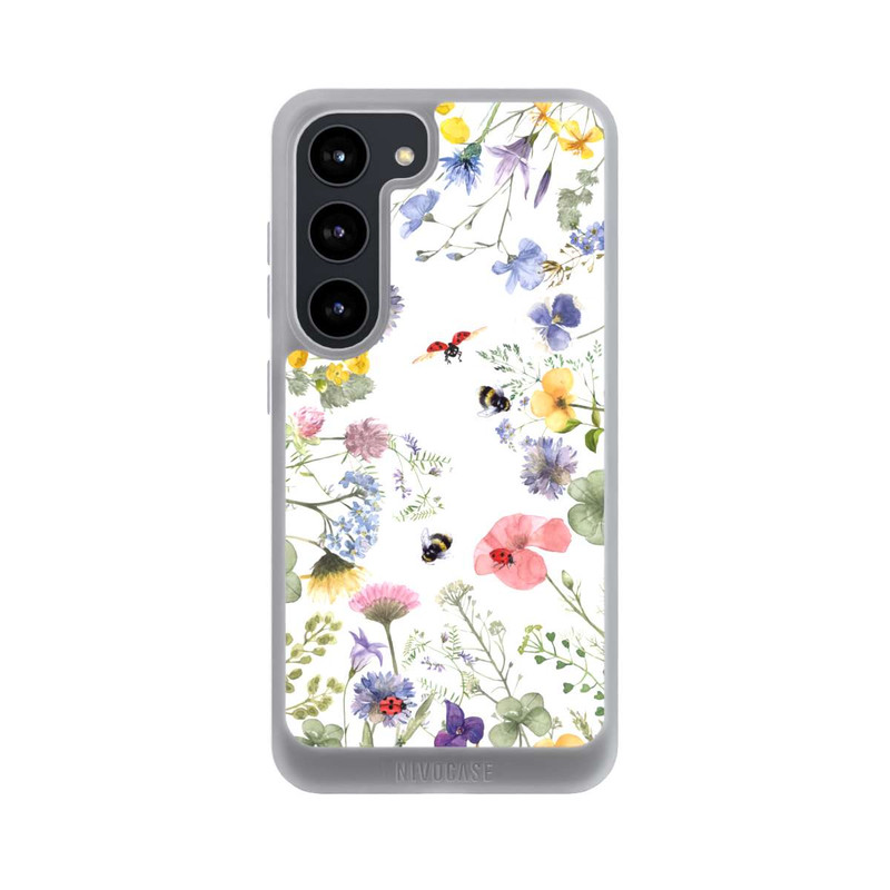 Galaxy S23 NIVOpure Bunte Frühlingsblumen und Bienen