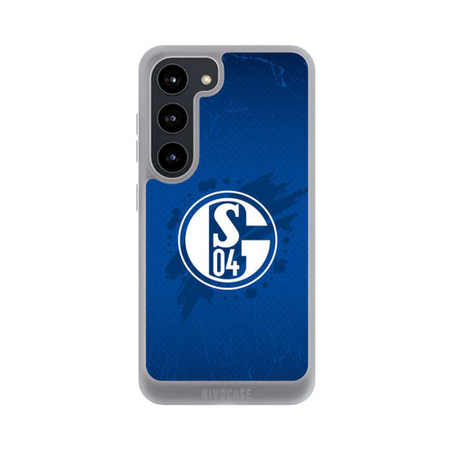 Samsung Galaxy S23 NIVOpure Schalke 04 Farbe Fleck Blau
