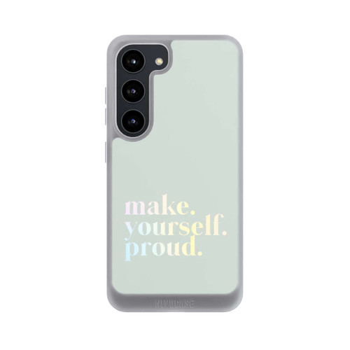 Samsung Galaxy S23 NIVOpure Make Yourself Proud Zitat-Minze und Farbverlauf