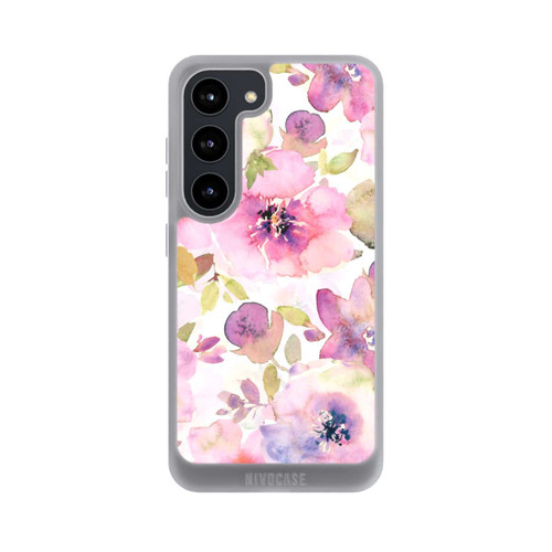 Samsung Galaxy S23 NIVOpure Tapete mit rosa Blumen