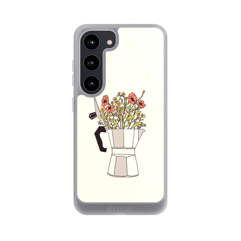 Galaxy S23 NIVOpure Moka Blumen