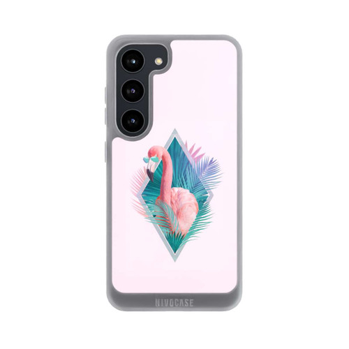 Samsung Galaxy S23 NIVOpure Feuilles tropicales Flamant