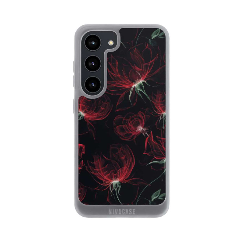 Galaxy S23 NIVOpure Tapete mit roten Blumen