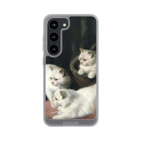 Samsung Galaxy S23 NIVOpure Three White Angora Kittens