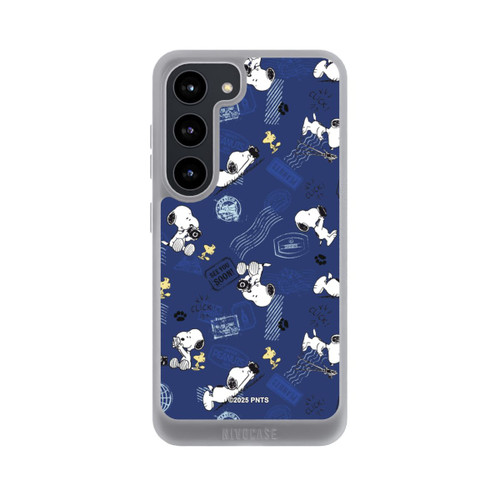 Samsung Galaxy S23 NIVOpure Peanuts Travel Stamps Pattern Blue