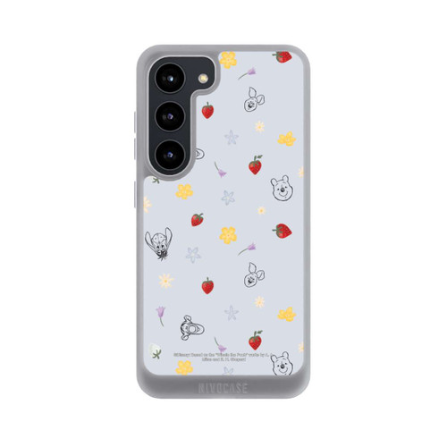 Samsung Galaxy S23 NIVOpure Winnie Puuh und Freunde Erdbeer Muster Blau