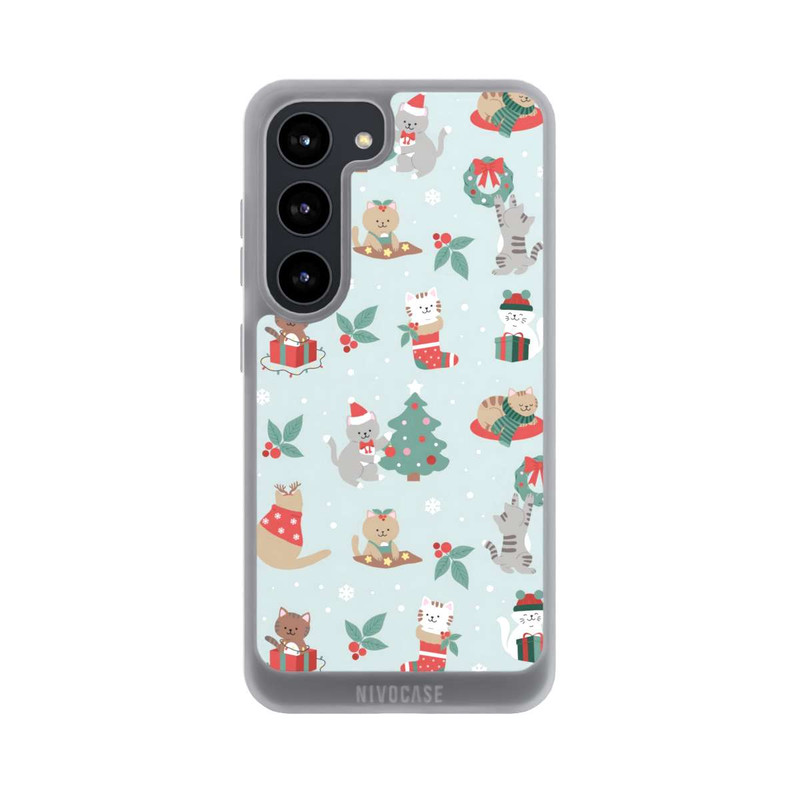 Galaxy S23 NIVOpure festliche Katzen im Winterwunderland