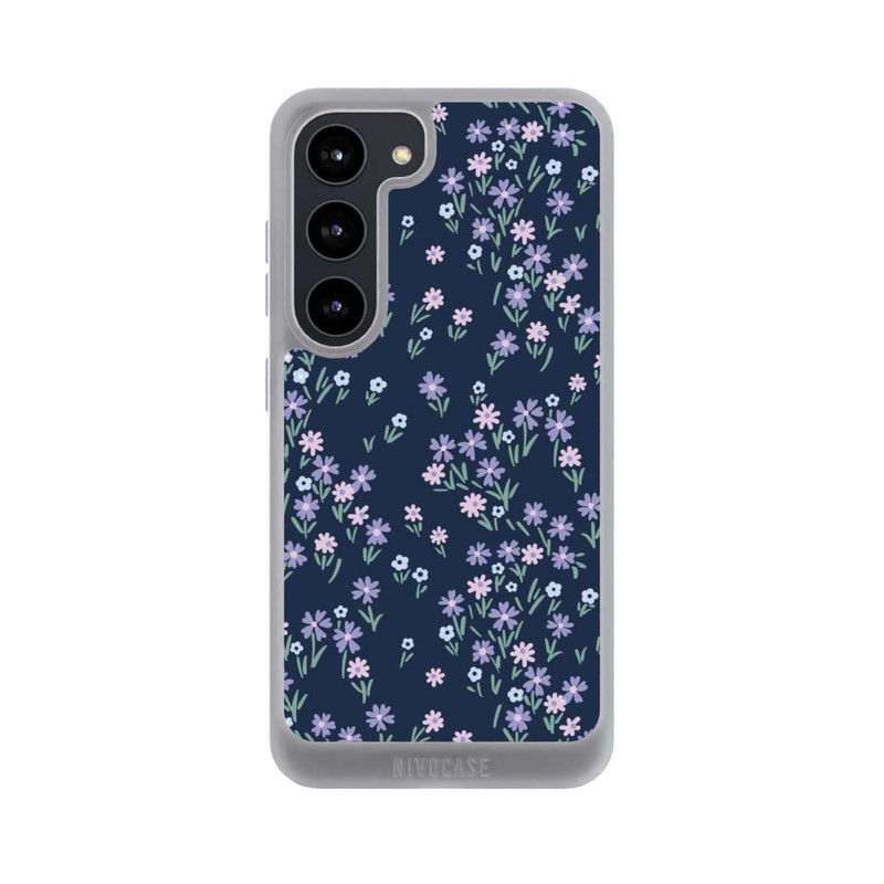 Galaxy S23 NIVOpure Dark Blue Floral Theme