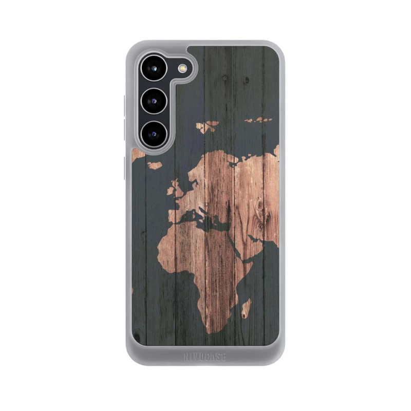Galaxy S23 + NIVOpure Wooden World Map