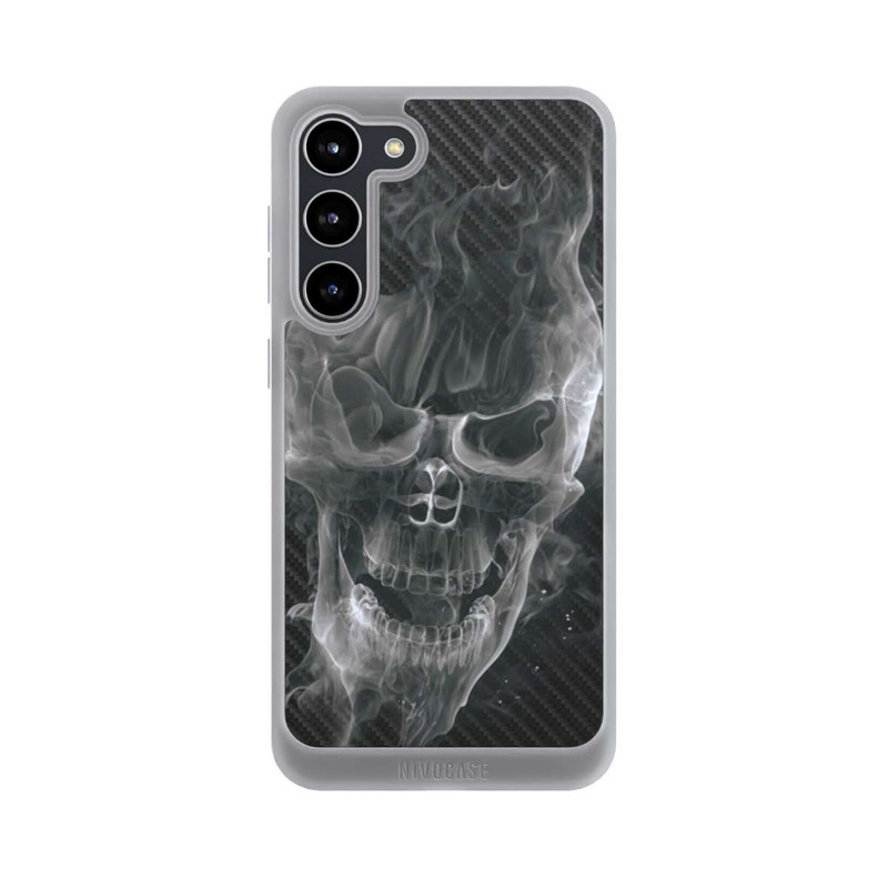 Galaxy S23 + NIVOpure rauchender Totenkopf Carbon