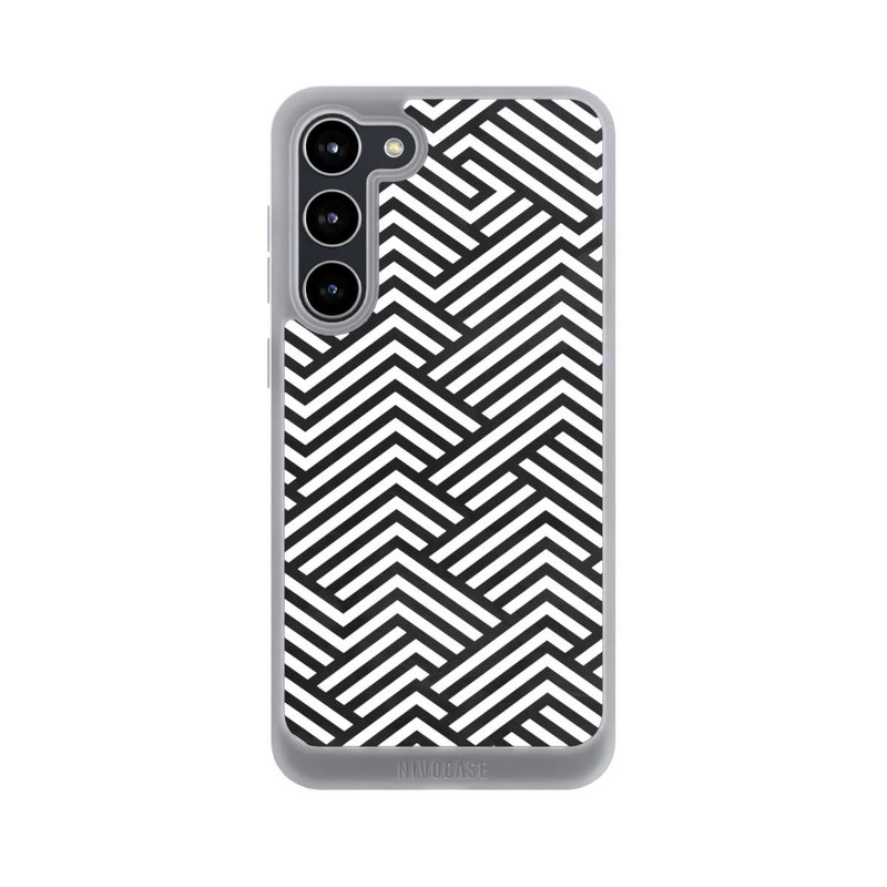 Galaxy S23 + NIVOpure Schwarz und Weiß ZigZag