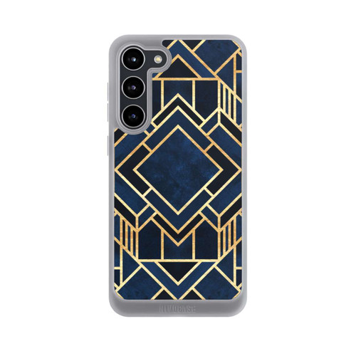 Samsung Galaxy S23+ NIVOpure Kunst Deko Blau Golddruck