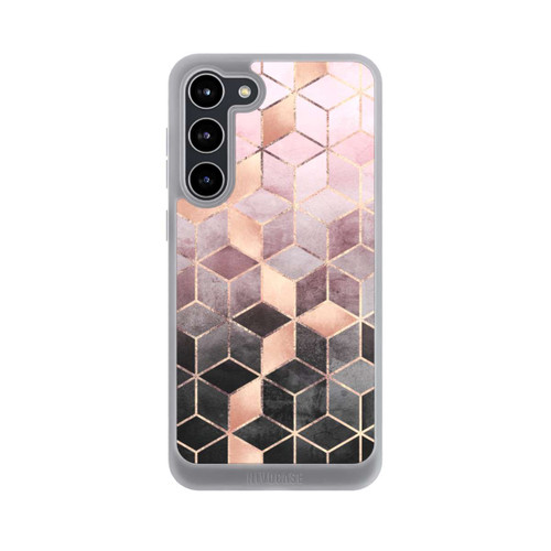 Samsung Galaxy S23+ NIVOpure Pink-grauer Farbverlauf Würfel Druck