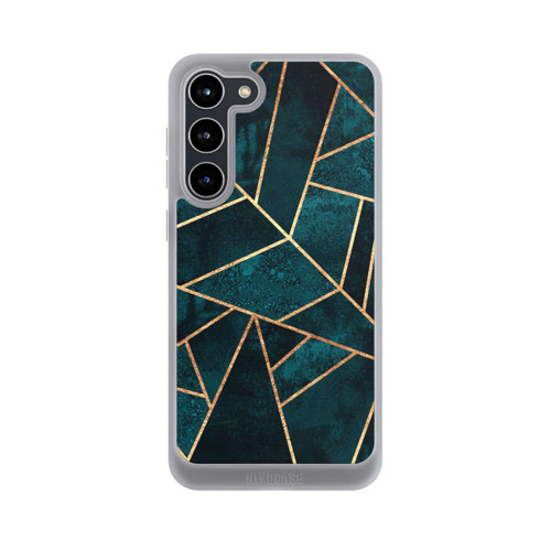 Samsung Galaxy S23+ NIVOpure Tief Blaugrün Stein Gold Druck