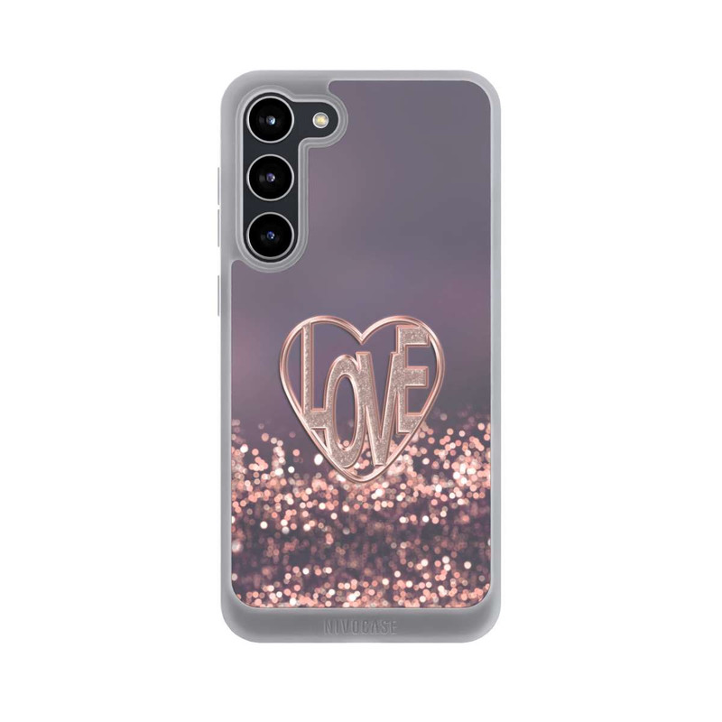 Galaxy S23 + NIVOpure LOVE Glitzerrosa