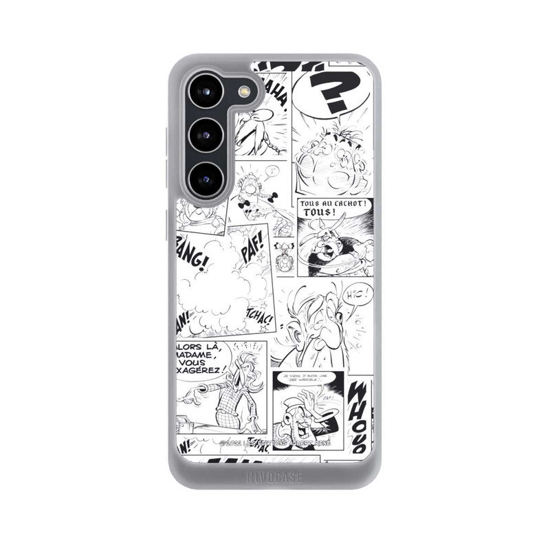 Galaxy S23 + NIVOpure Asterix Comic Schwarz und Weiß