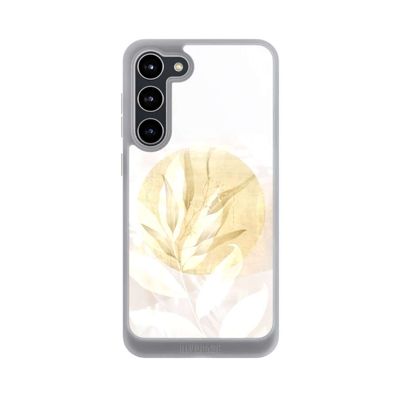 Galaxy S23 + NIVOpure Boho Gold Blumen Kunst