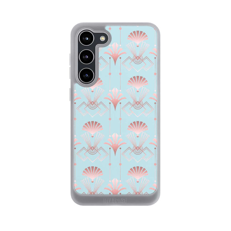 Galaxy S23 + NIVOpure Art Deco Rose Gold Elegance Blue