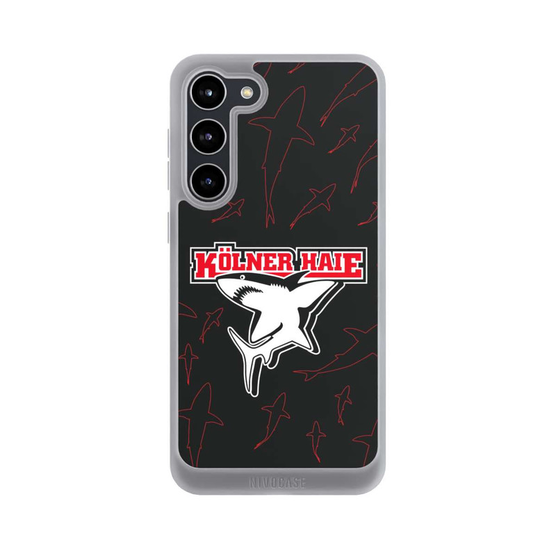 Galaxy S23 + NIVOpure Haie Muster Rot