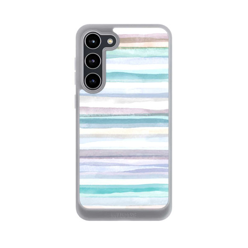 Samsung Galaxy S23+ NIVOpure Rayures pastel bleu