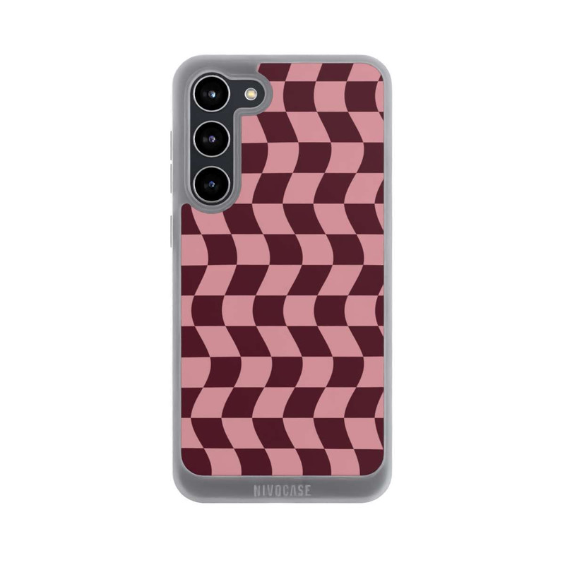 Galaxy S23 + NIVOpure Schachbrett Rot-Rosa