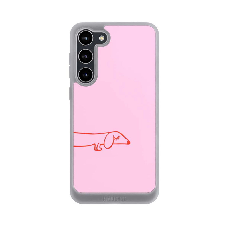 Galaxy S23 + NIVOpure Dachshund Illustration Pink