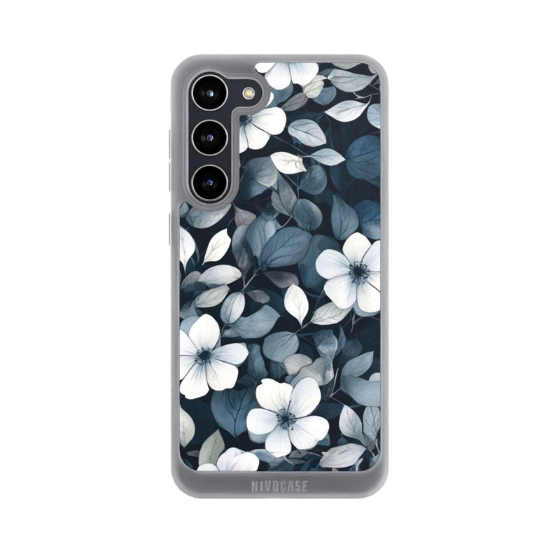 Galaxy S23 + NIVOpure Blaue Negativblumen mit KI
