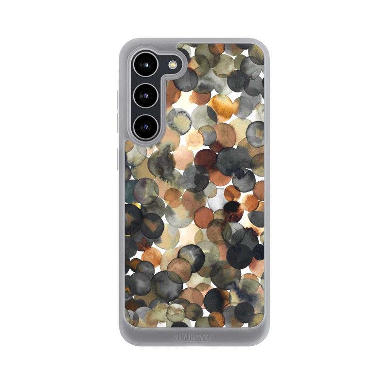 Galaxy S23 + NIVOpure Watercolor Dots Brown Pattern