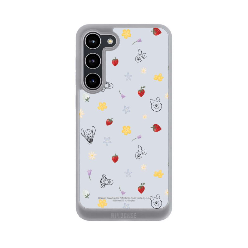 Galaxy S23 + NIVOpure Winnie the Pooh and Friends Strawberry Pattern Blue