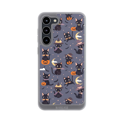 Samsung Galaxy S23+ NIVOpure Cute Halloween Witch Cats and Pumpkins