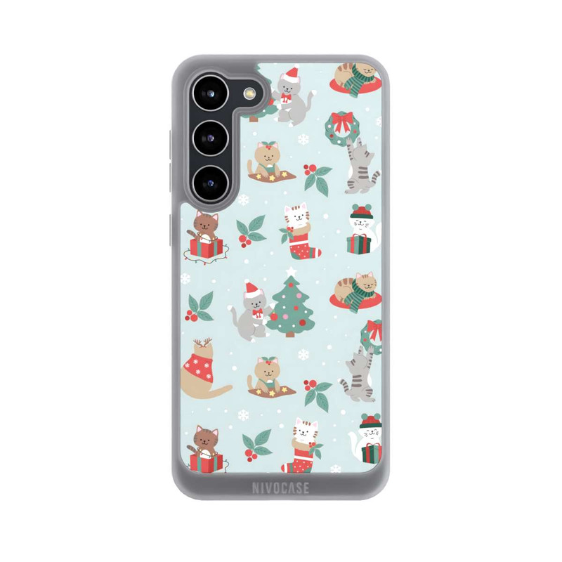 Galaxy S23 + NIVOpure Chats Festifs dans un Payage d'Hivernal