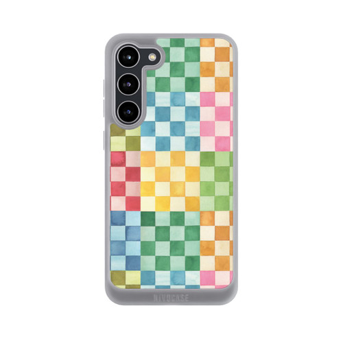 Samsung Galaxy S23+ NIVOpure Checkerboard Watercolor Chess Geometric Red