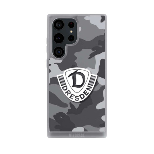 Samsung Galaxy S23 Ultra NIVOpure Dresden Camouflage Grau - Dynamo Dresden