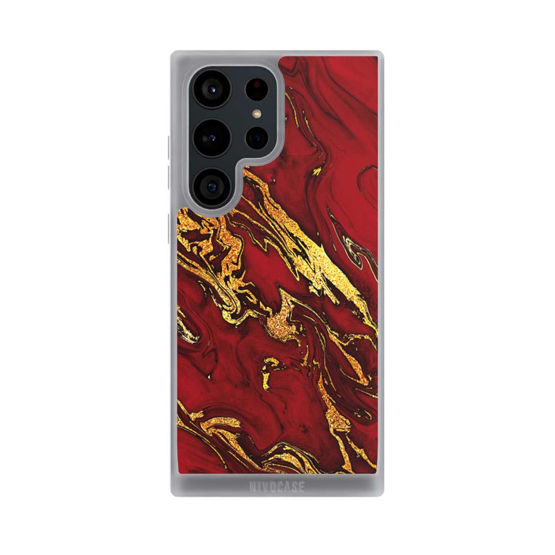 Galaxy S23 Ultra NIVOpure Rot Gold Marmorlook