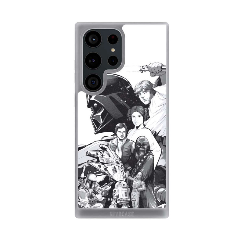Galaxy S23 Ultra NIVOpure Personnages StarWars - Noir et Blanc