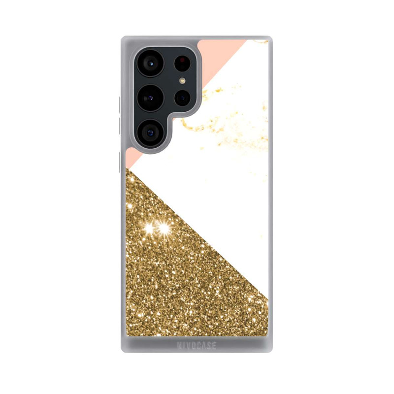 Galaxy S23 Ultra NIVOpure Marmor-Collage in Goldoptik