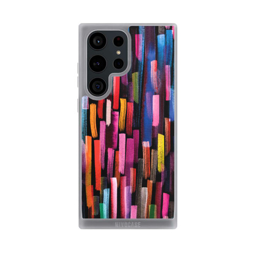 Samsung Galaxy S23 Ultra NIVOpure Bunte Pinselstriche schwarz