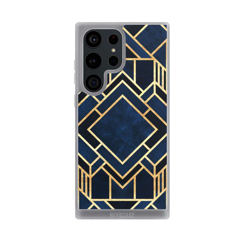 Galaxy S23 Ultra NIVOpure Art Deco Blue Gold Print