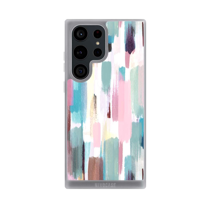 Galaxy S23 Ultra NIVOpure Coups de pinceau abstraits Nuances pastel