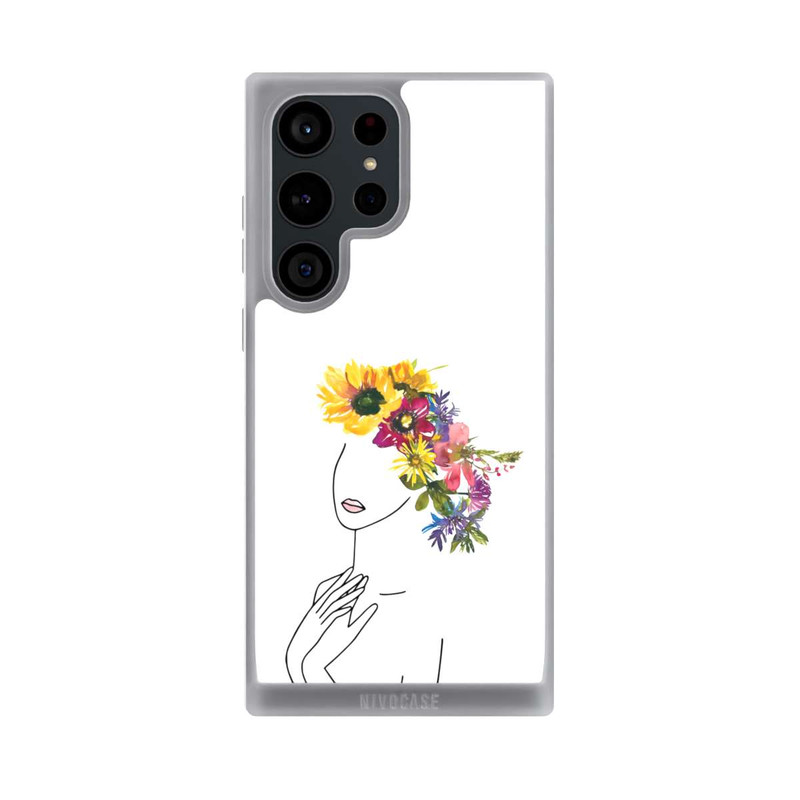 Galaxy S23 Ultra NIVOpure Line Art Woman flowercrown